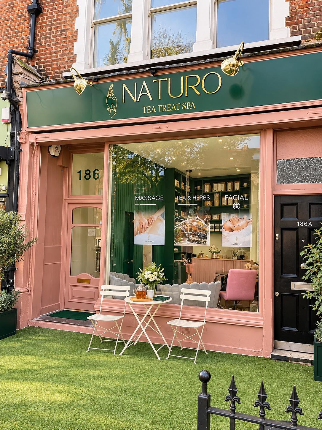 The finished spa shopfront